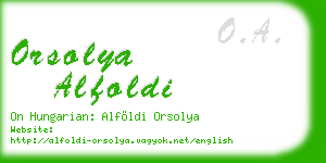 orsolya alfoldi business card